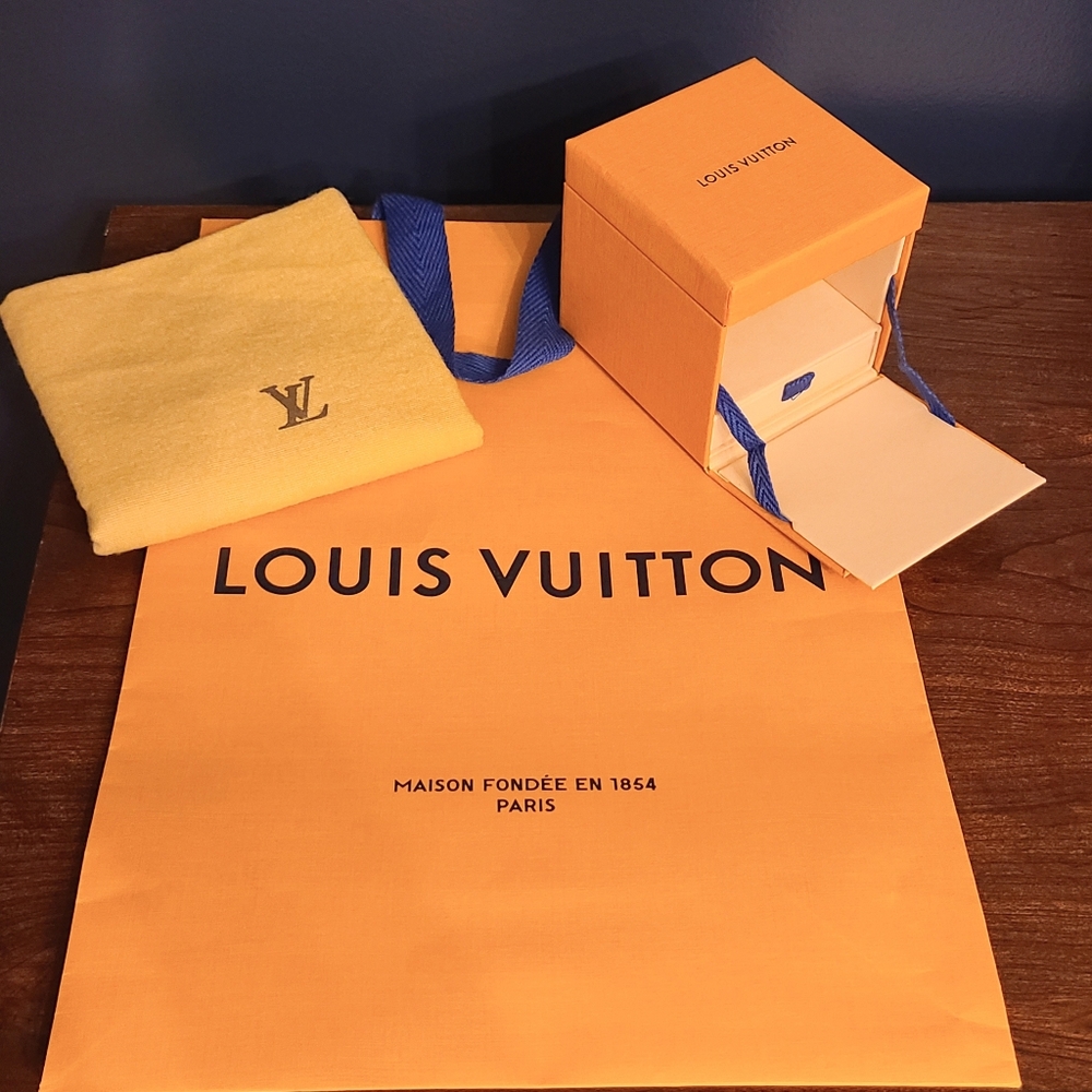 Louis Vuitton Gift Box Jewelry Box, LV Shopping Bag & Dustbag Bundle
